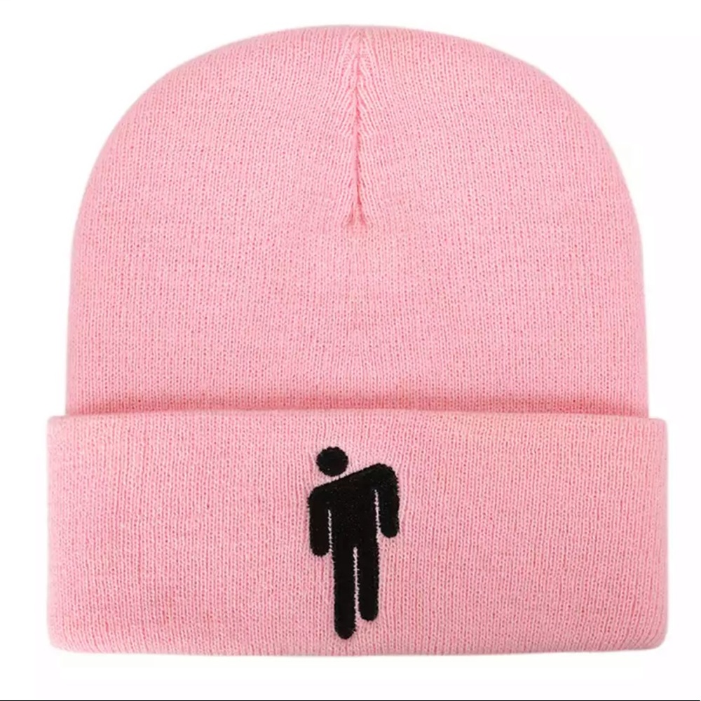 Billie Eilish beanie cap hat pink brand new
